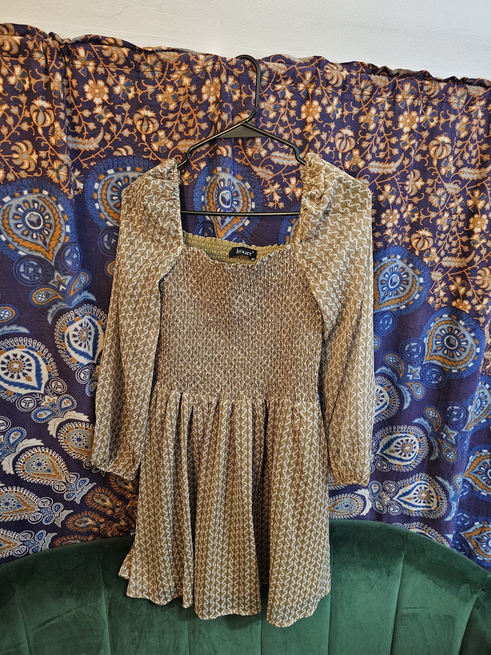 Kourt Dress With Smocked Bodice And Slightly Puffed Sleeves